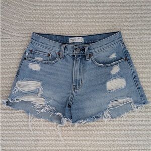 Abercrombie & Fitch Blue Jean Shorts Distressed Cut-Off Style
